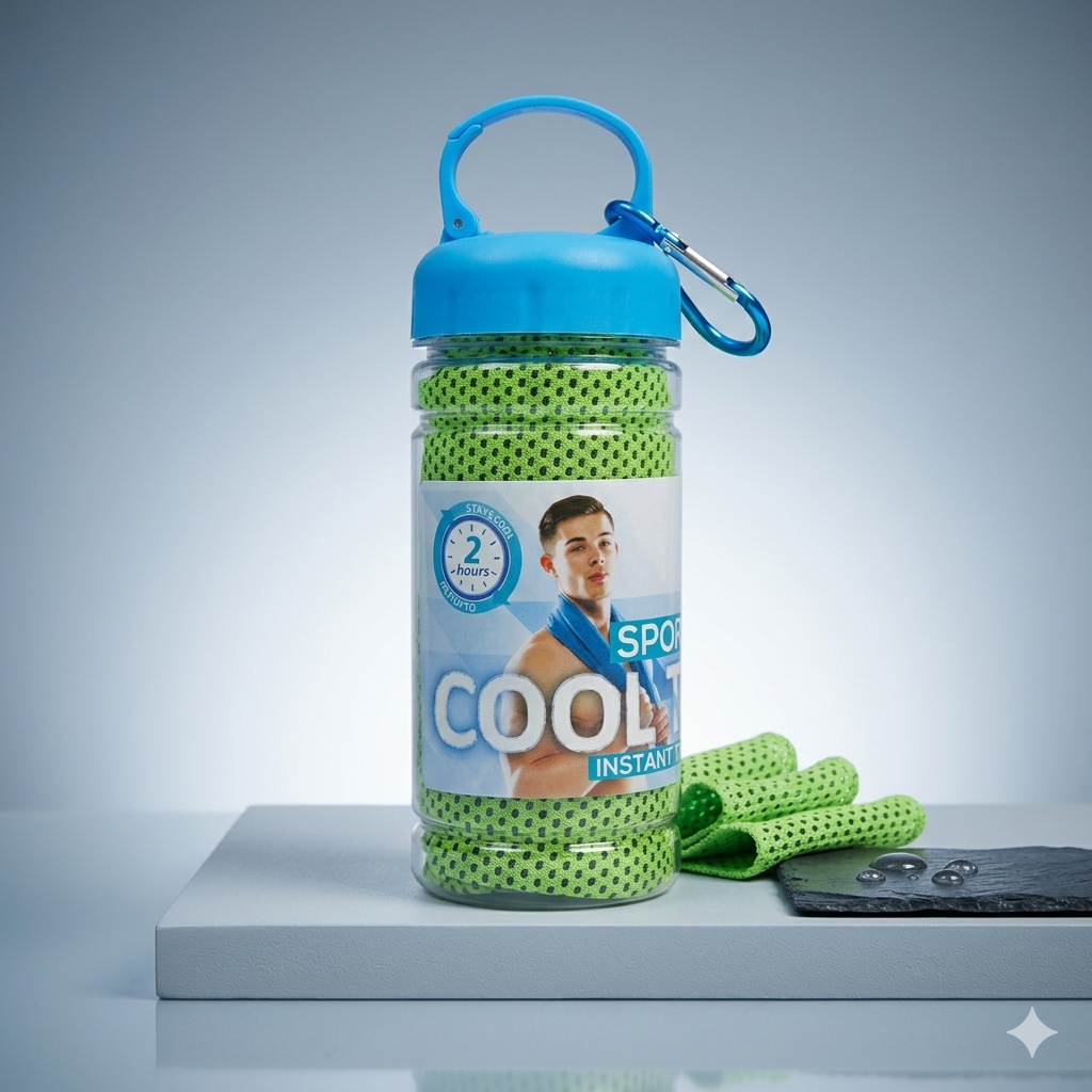 Cooling Towel (30x90cm) with Bottle